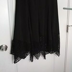 Chico's Size 0 Black lace asymmetrical skirt NWT